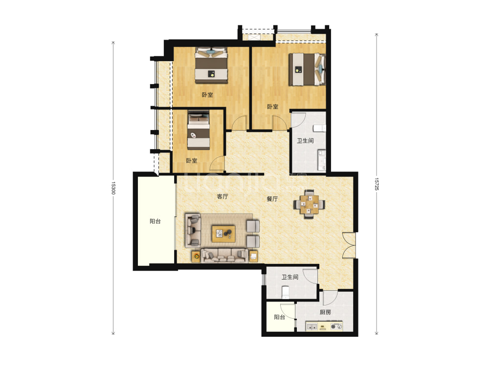 西关海户型图(链家网)
