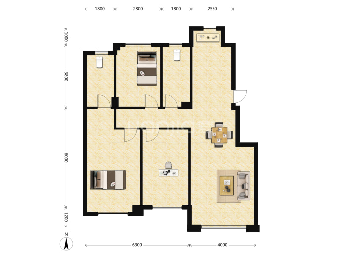 英伦铭筑--建面 111m²