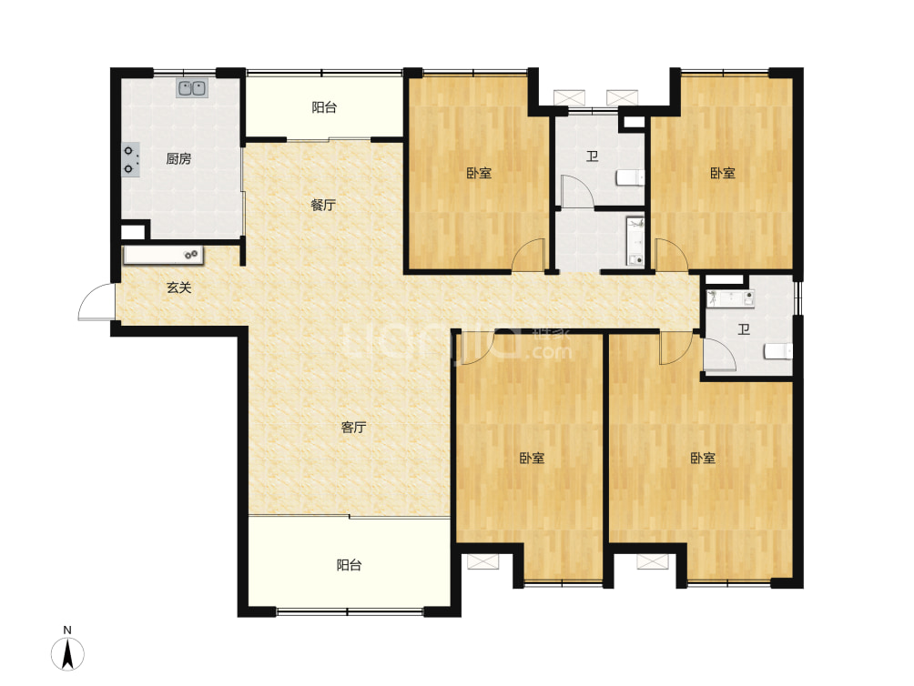 长房云尚公馆户型图(链家网)