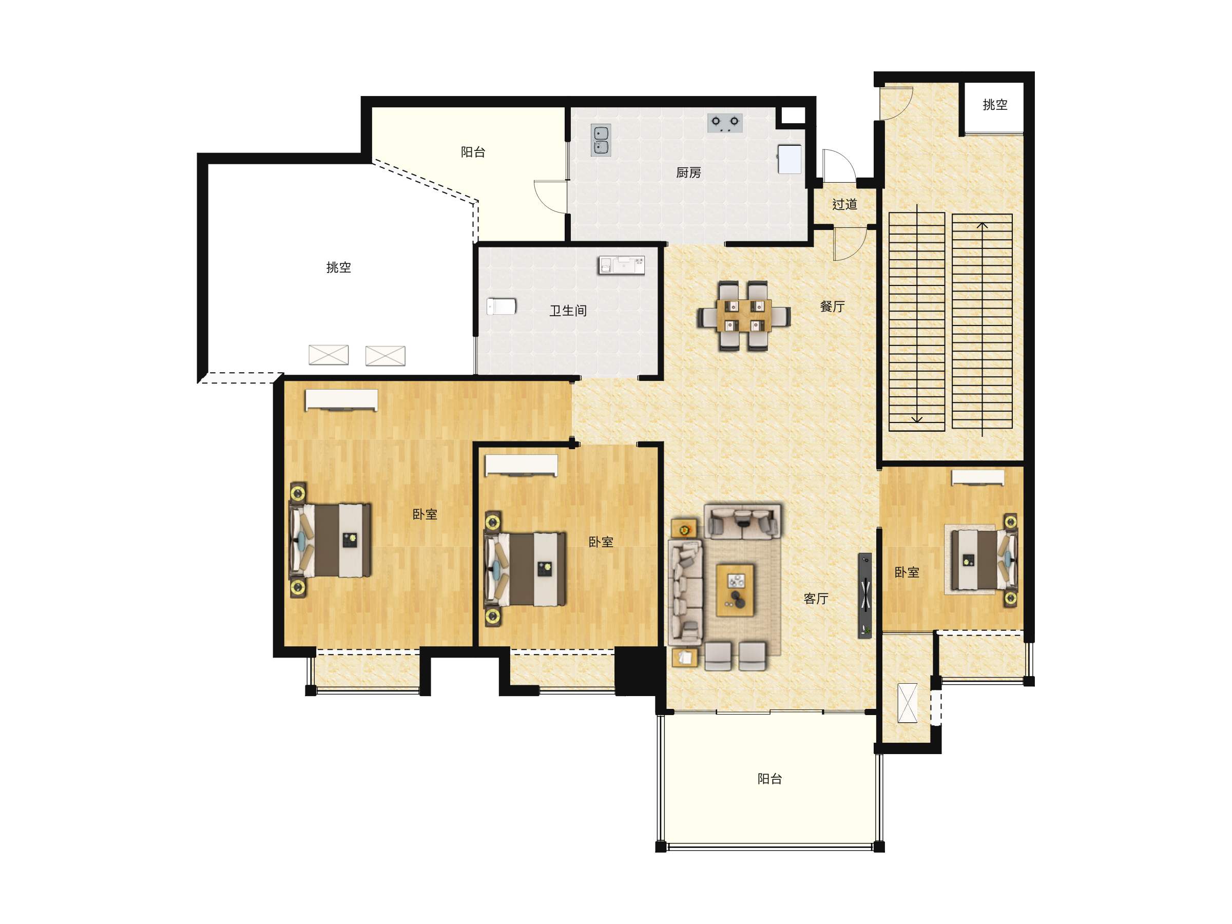 新鸿基江河汇住宅户型图片