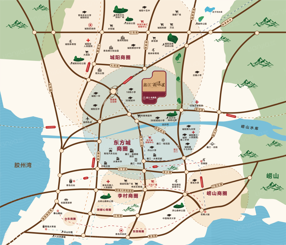 鑫江玫瑰园（花漾里）区位