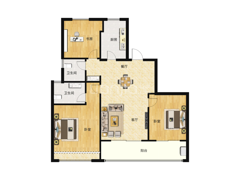 荣安府户型图(链家网)