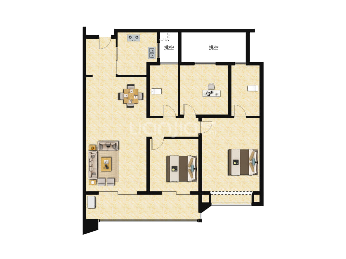 大华公园天下--建面 103m²