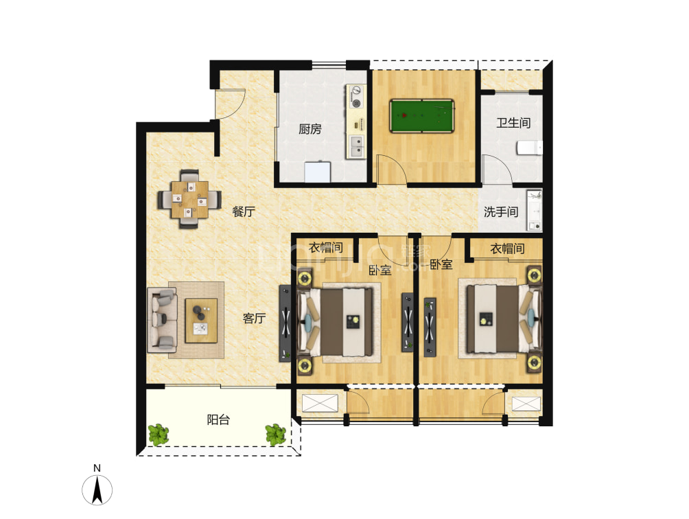 南山维拉户型图(链家网)