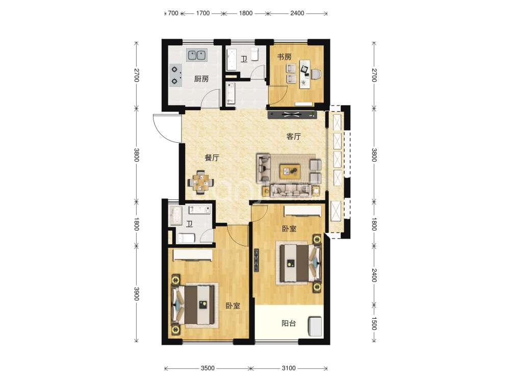 海云间户型图(链家网)