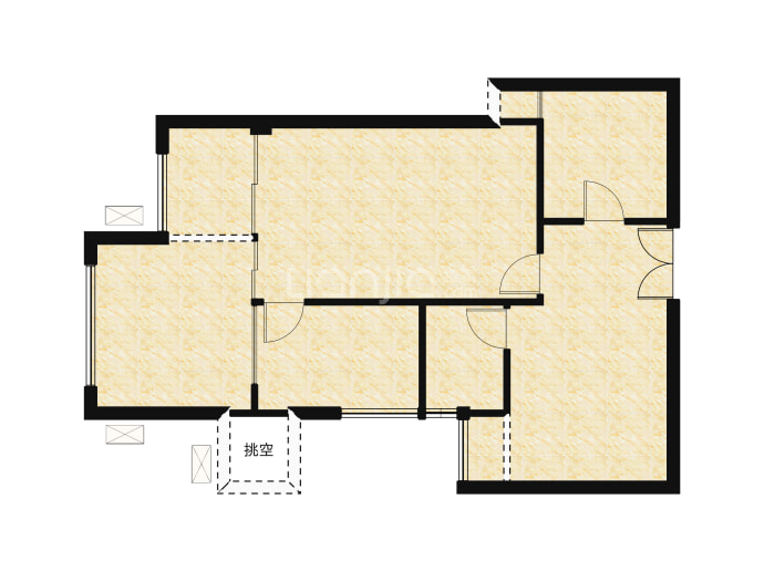 富州平顶山--套内 55m²