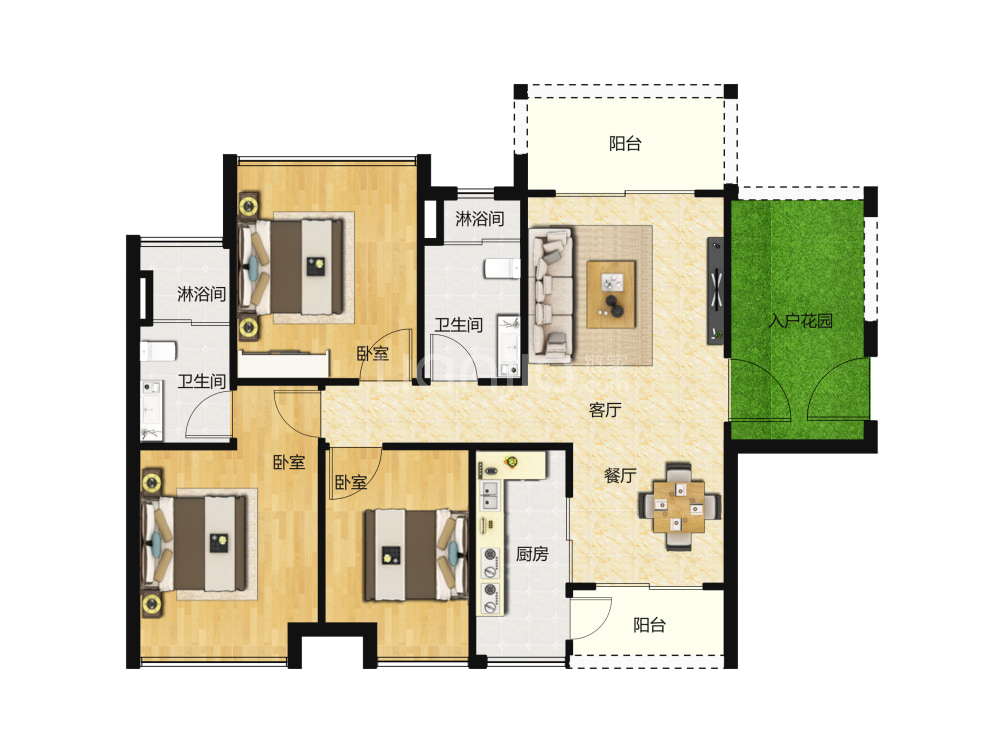 南沙湾御苑户型图(链家网)