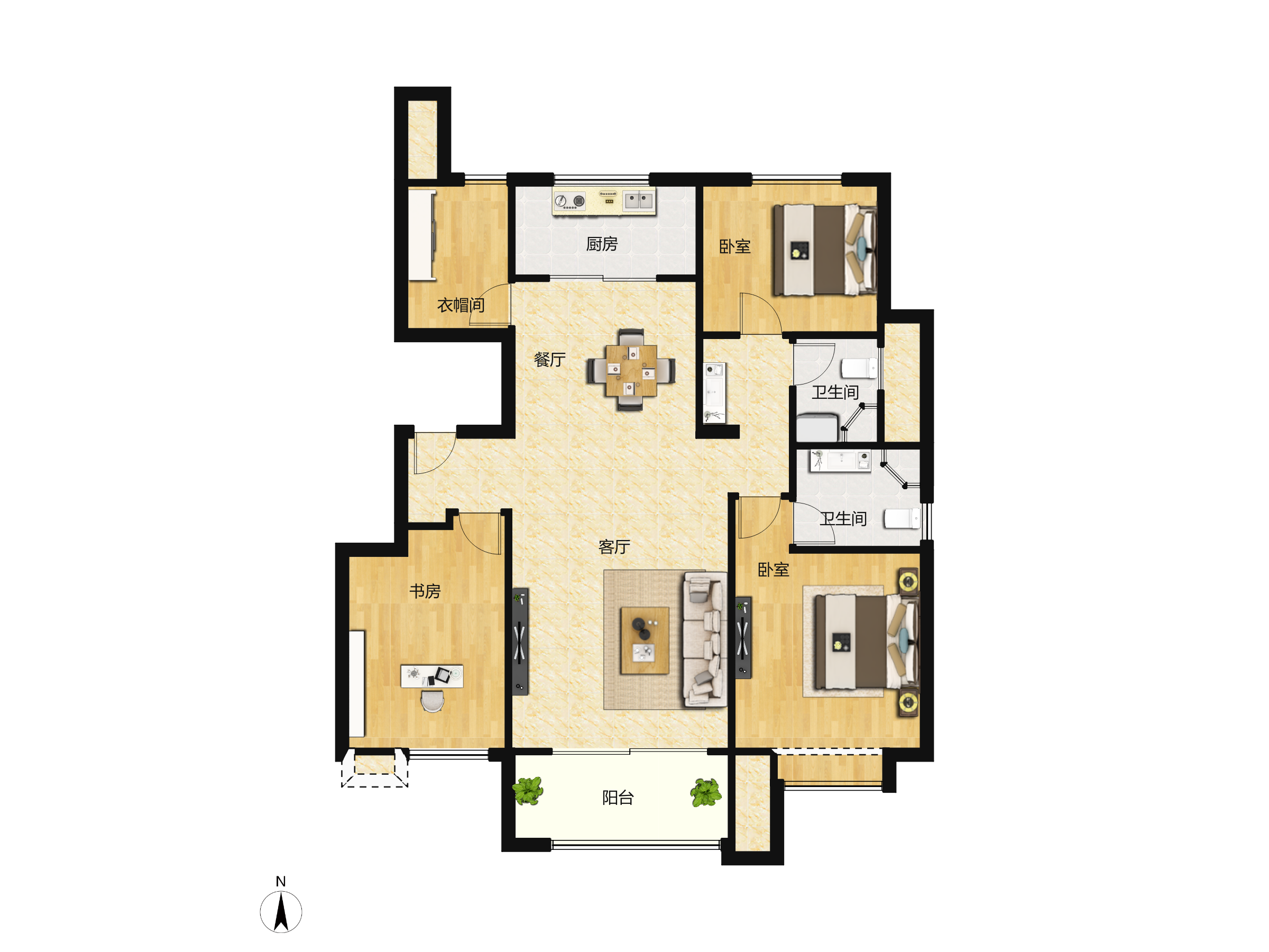 天安数码城珑园户型图(天安数码城珑园链家新房)