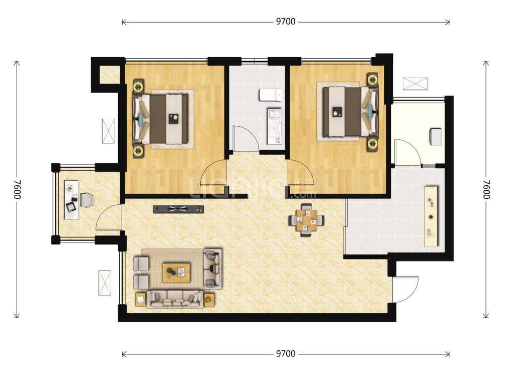 金科碧桂园旭辉千江凌云户型图(链家网)