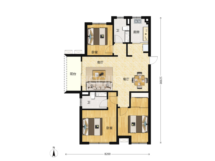 中城新时代--建面 88m²