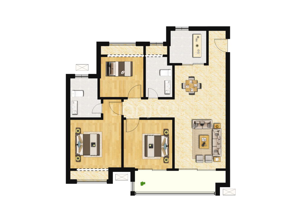 建发泊月湾户型图(链家网)