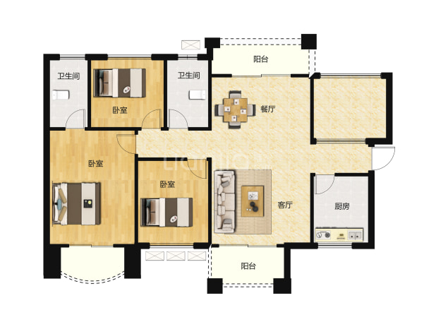 棕榈湾户型图(棕榈湾链家新房)