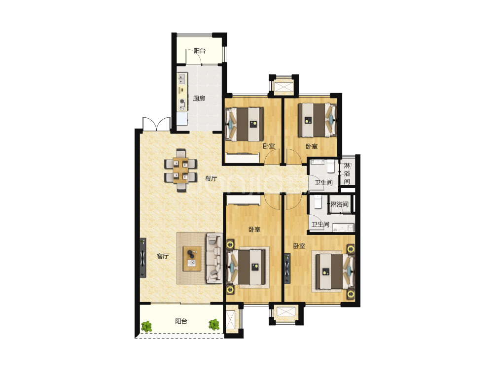 名门紫园户型图(链家网)