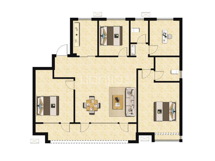 天一仁和·宸璟锦里--建面 125m²