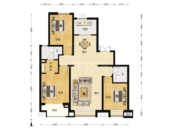 融创太原府--建面 147m²