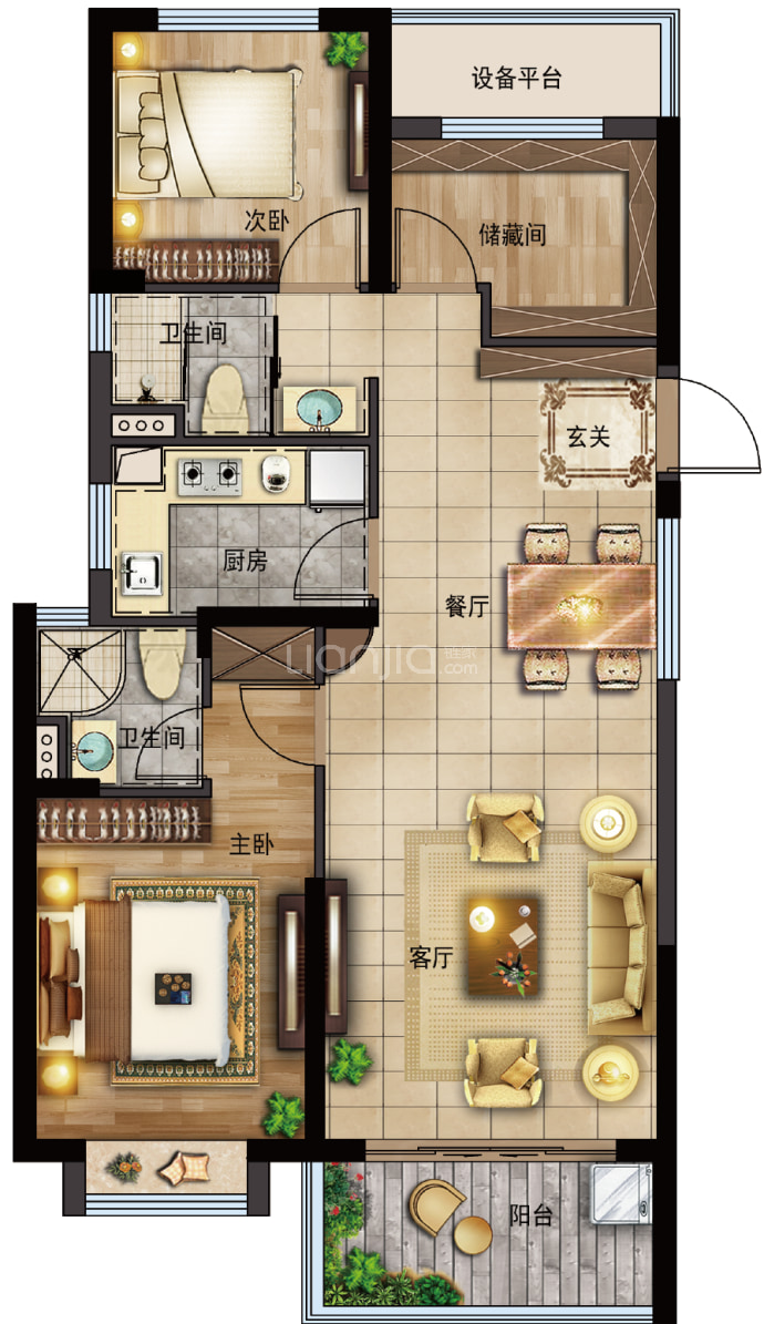 碧桂园天玺湾--建面 107m²