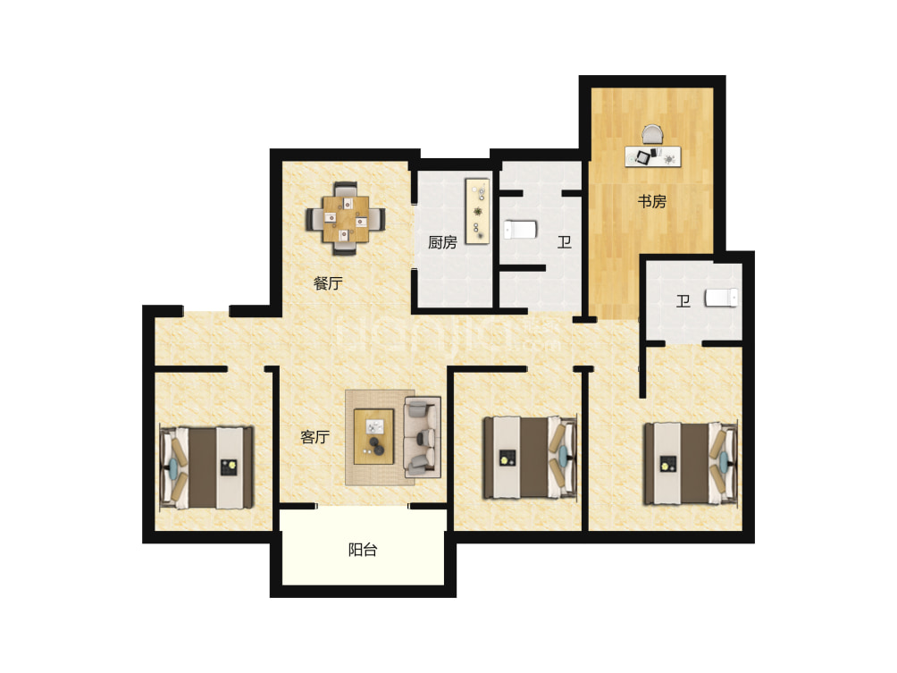 建发浦上湾户型图(链家网)