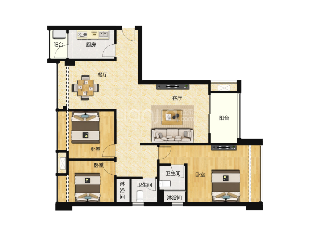 天福华府户型图(链家网)