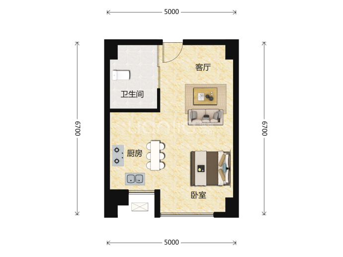 武汉青创城--建面 47.68m²