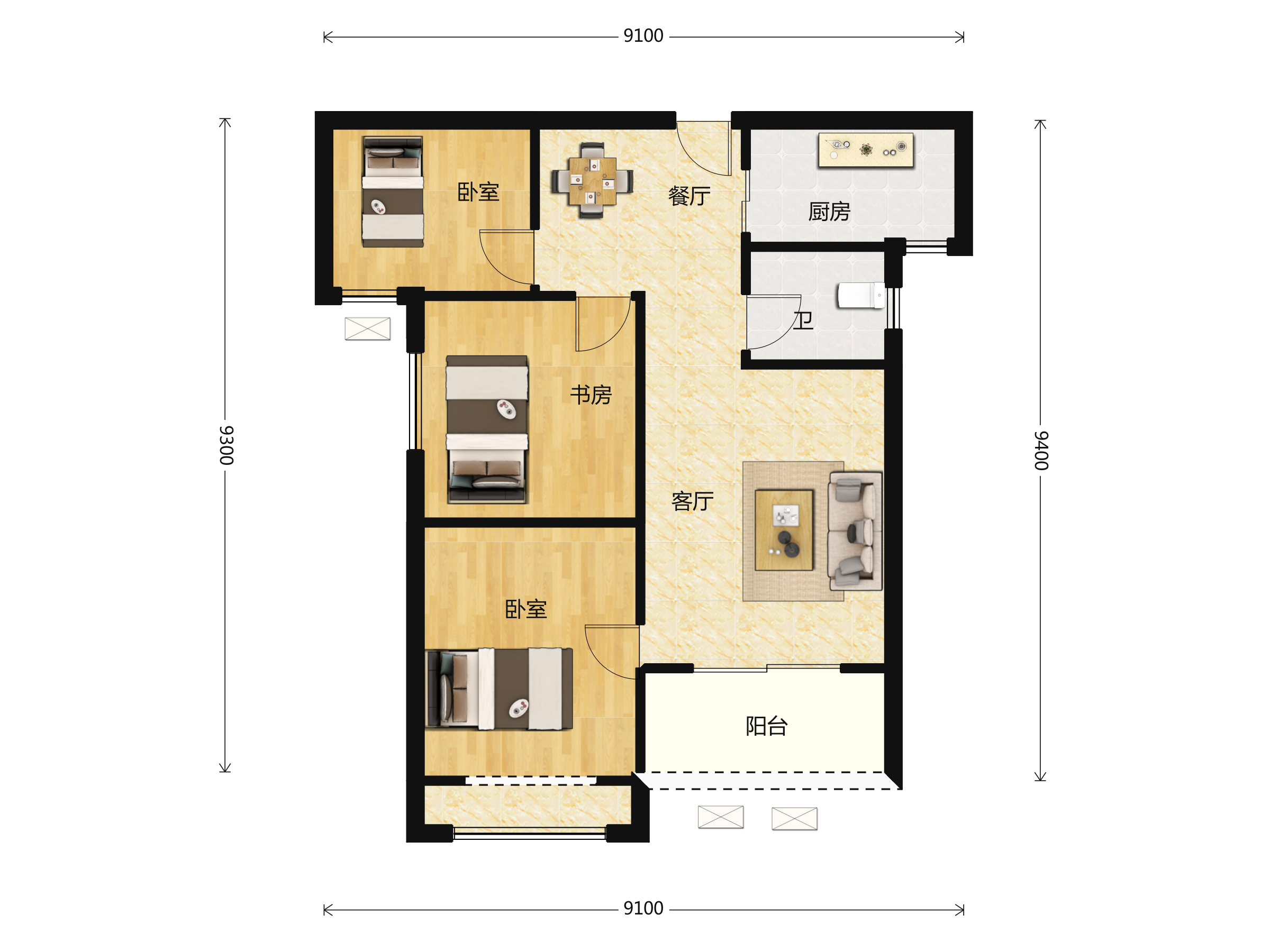 谦祥世茂万华城户型图