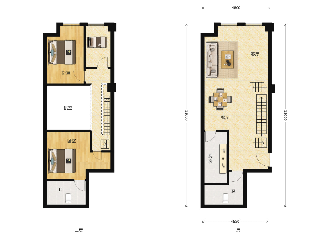 青岛绿地中心户型图(链家网)