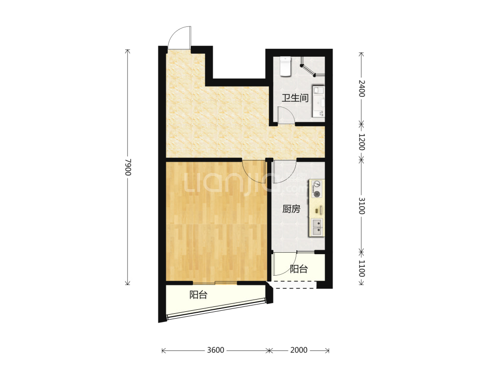 国奥新城户型图(链家网)