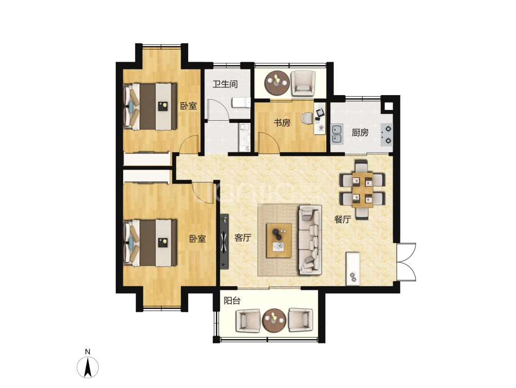 金融街壹号户型图(链家网)