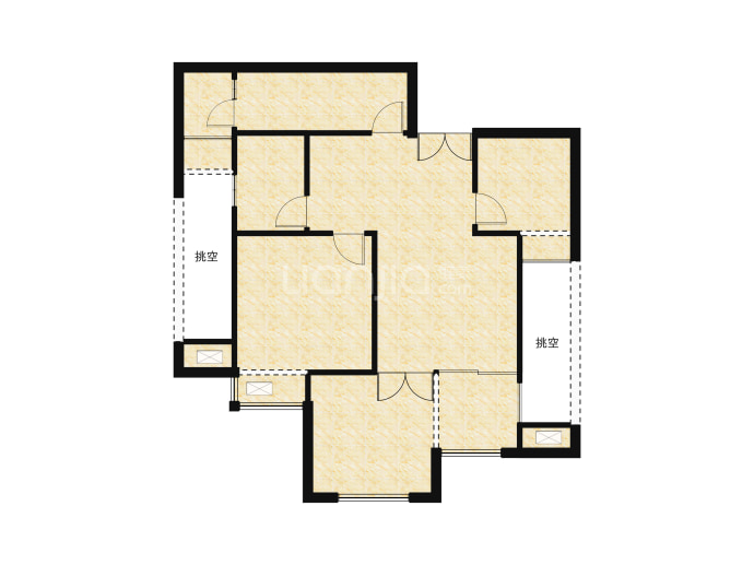 富州平顶山--套内 57m²