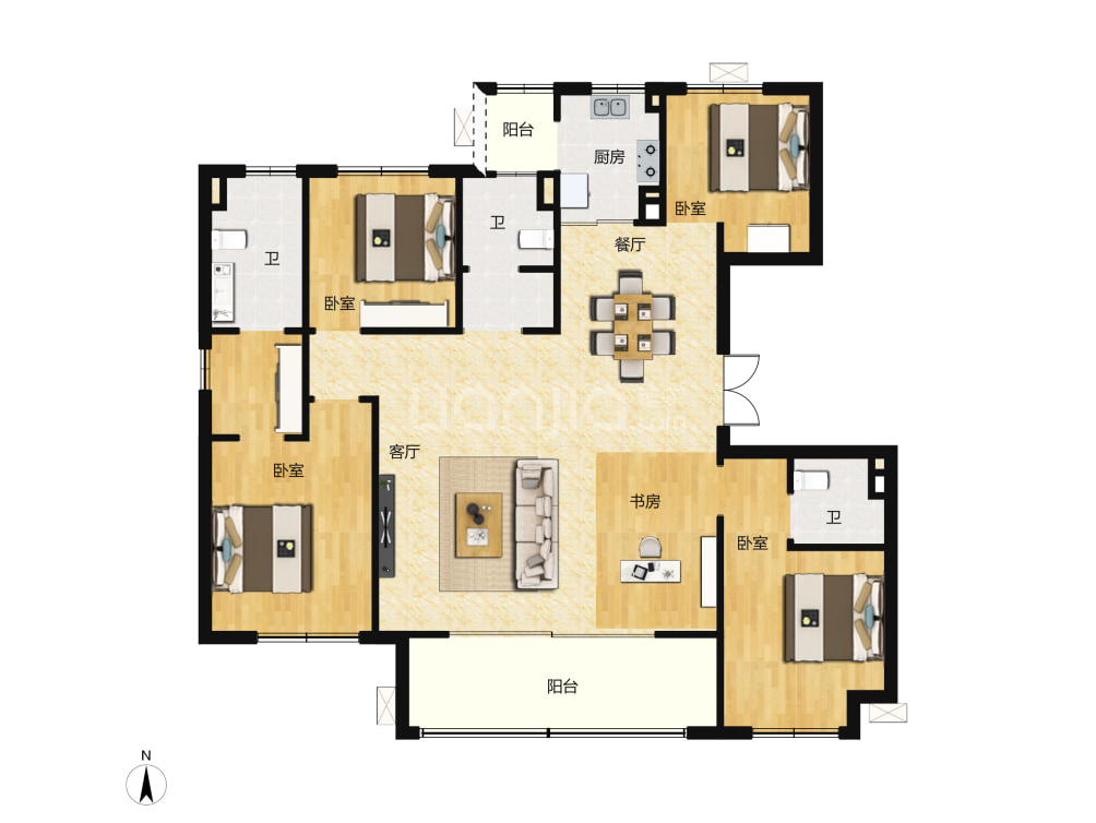 融侨雅筑户型图(链家网)