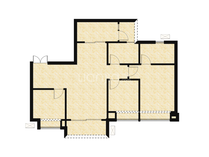 荣盛鹿山府--套内 73m²