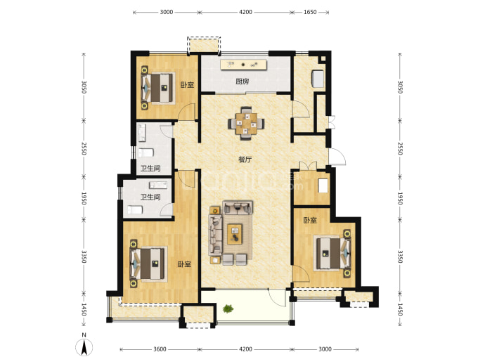 万科未来城--建面 126m²