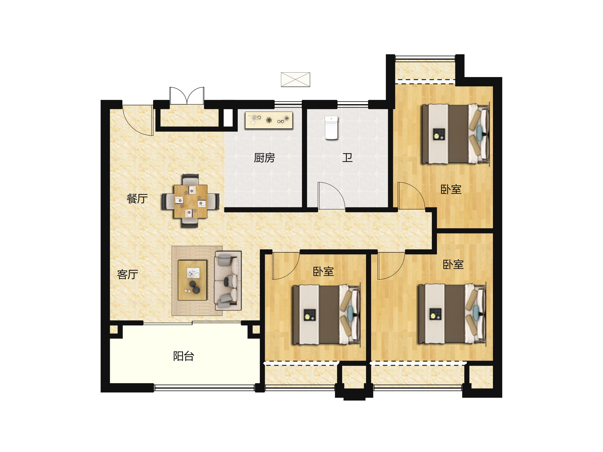 苏河湾中心润府户型图
