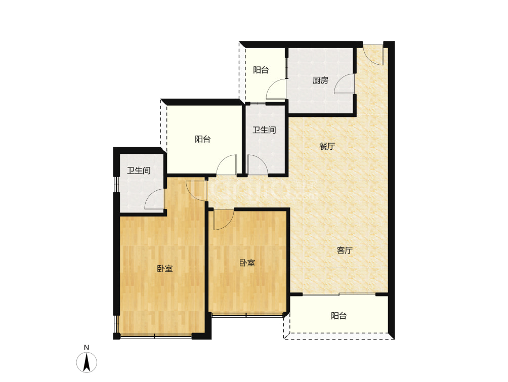 花曼丽舍户型图(链家网)