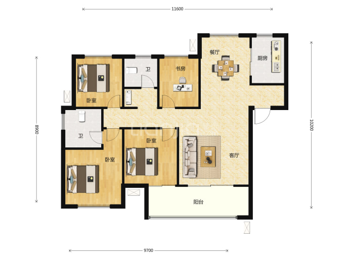 中城新时代--建面 102m²