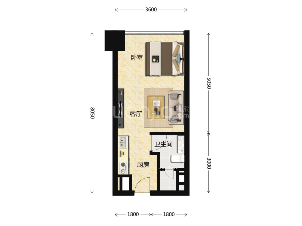 塘朗城户型图(链家网)