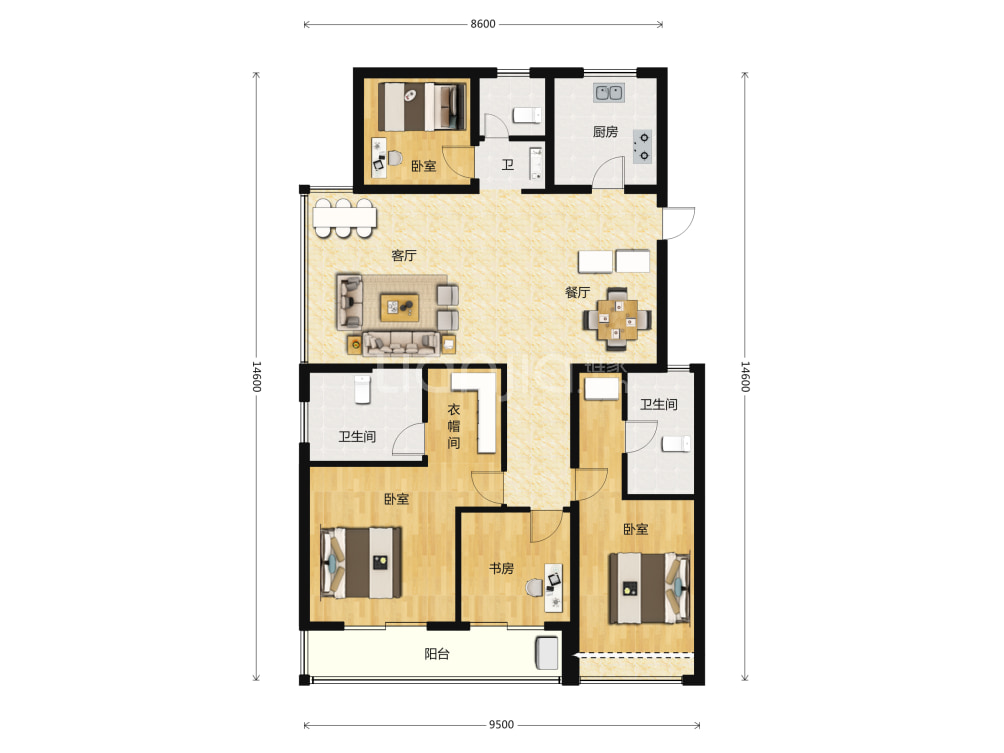 印象苕溪城户型图(链家网)