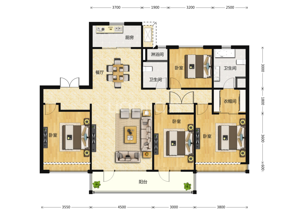 华润置地广场悦府户型图(链家网)