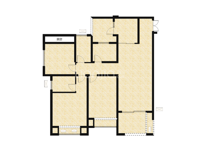 富州平顶山--套内 91m²