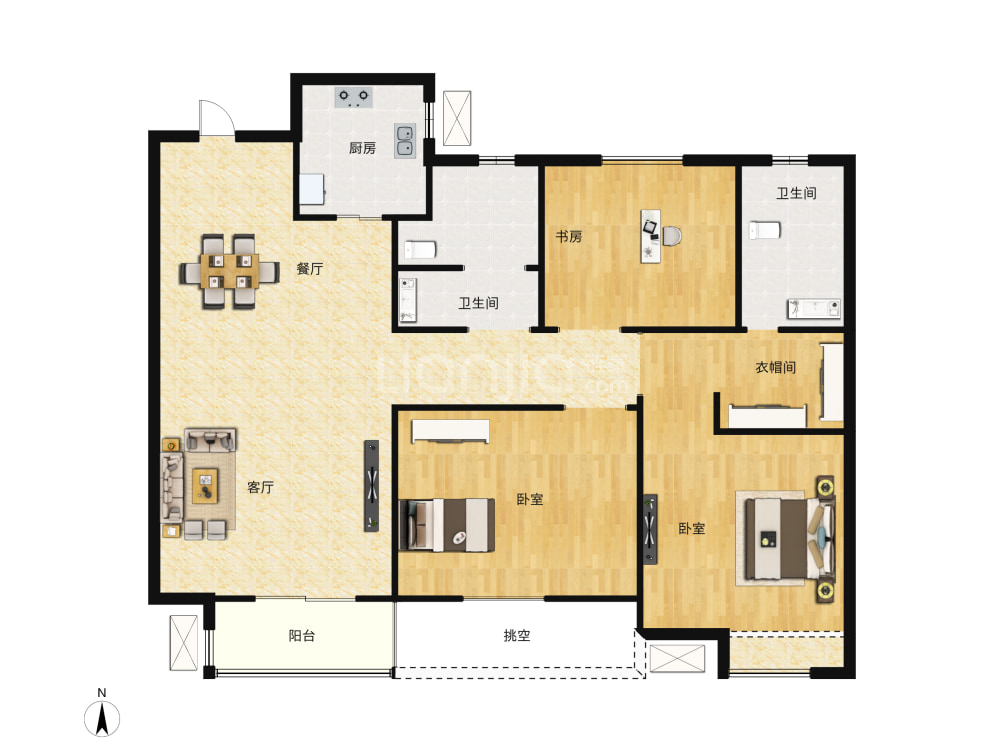明月江南户型图(链家网)
