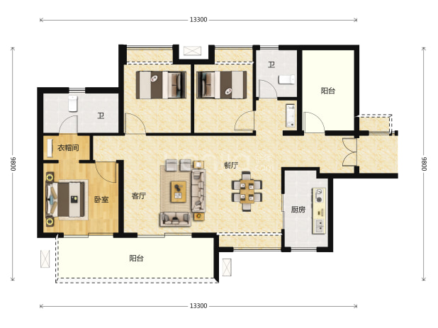 灿邦珑廷户型图
