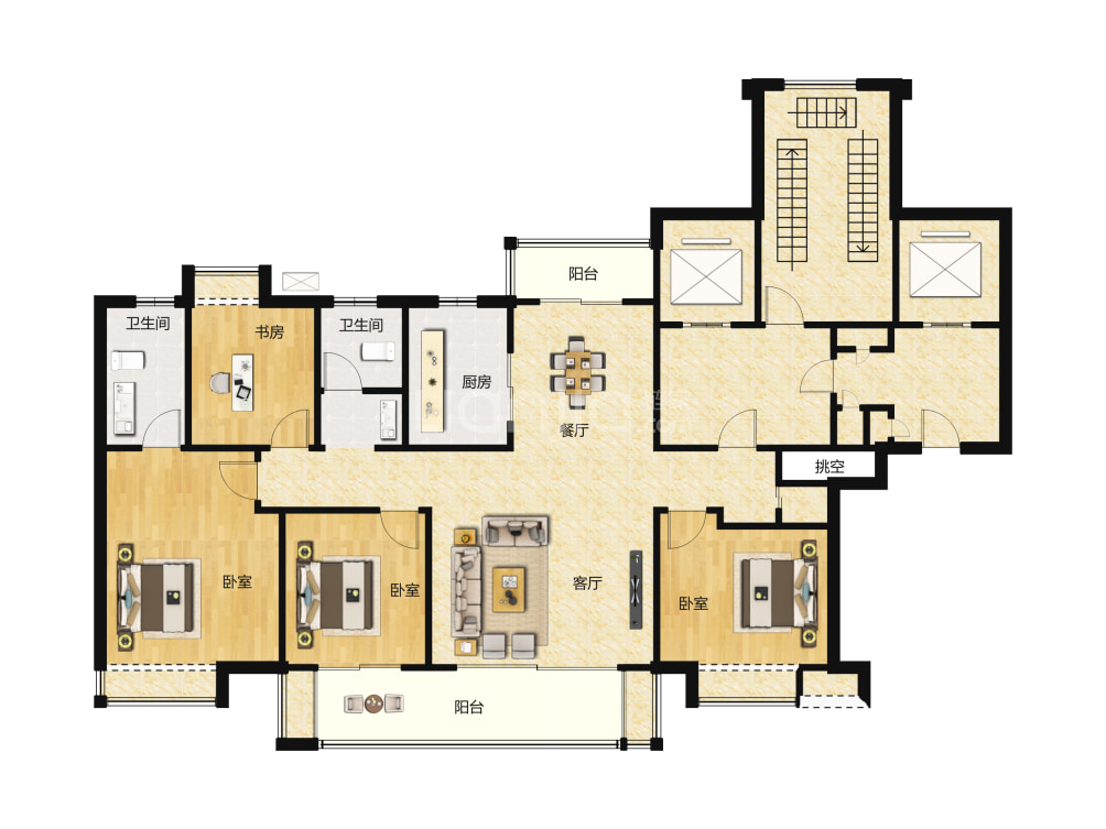 华侨城万科世纪水岸户型图(链家网)