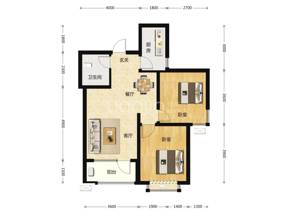 玖筑翰府户型图(链家网)