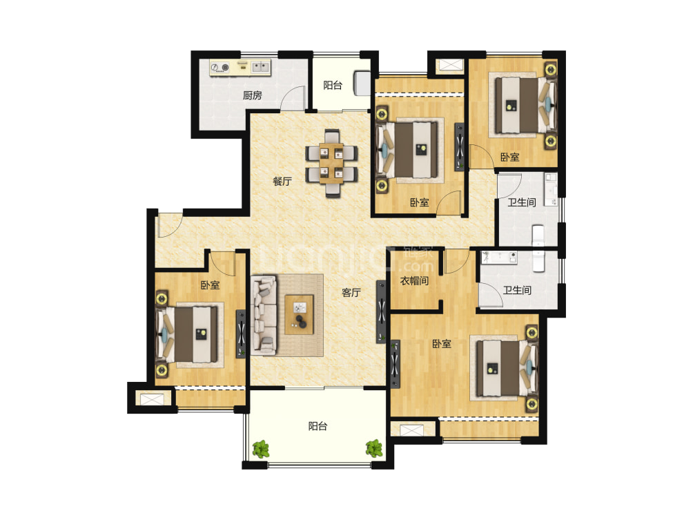 悦麓山户型图(链家网)