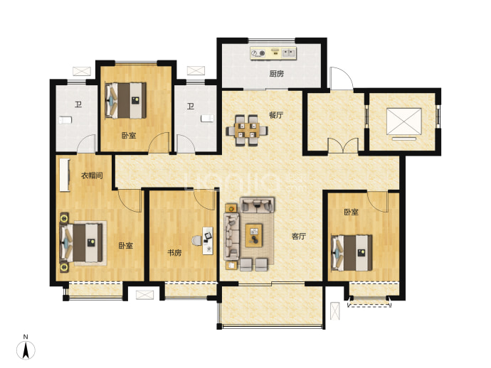 鲁商学府--建面 128m²