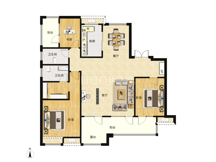 嶺海香澜郡--建面 147.2m²