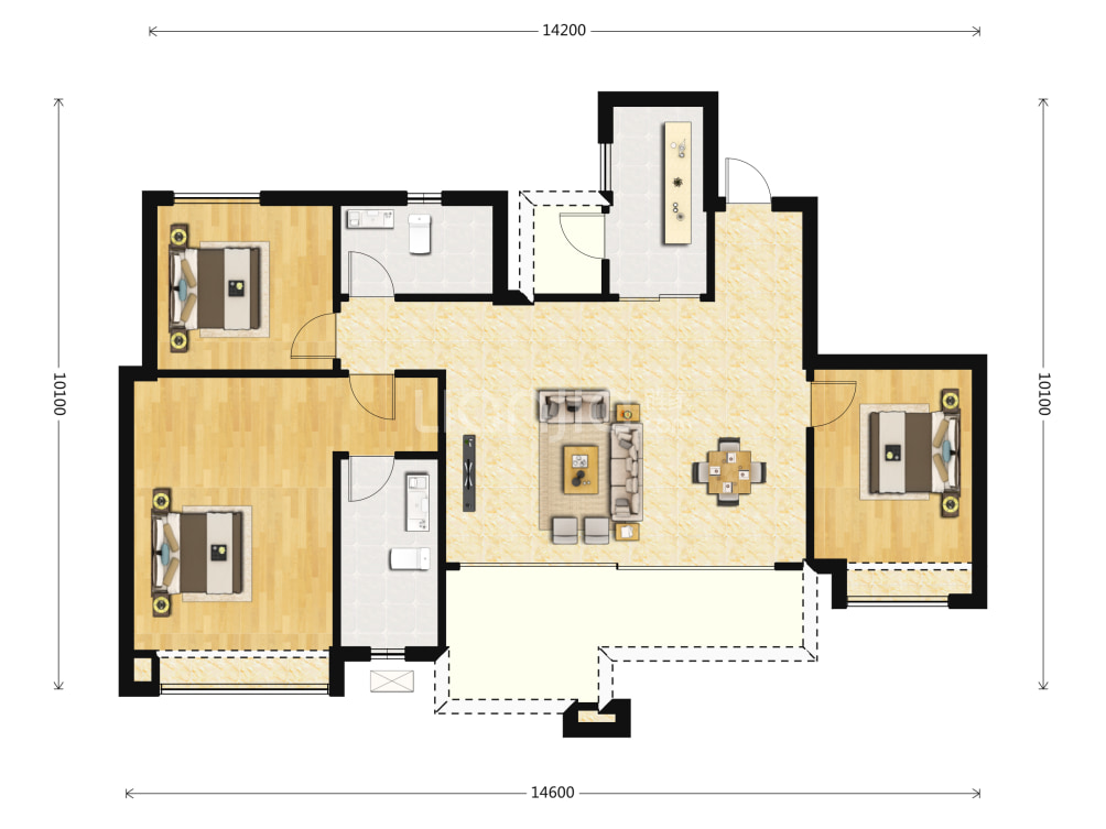 蓝光长岛城户型图(链家网)