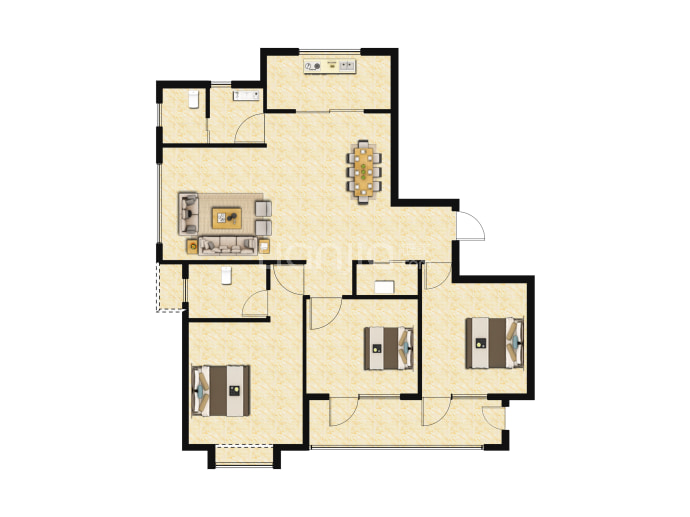 侨苑公馆--建面 126.53m²