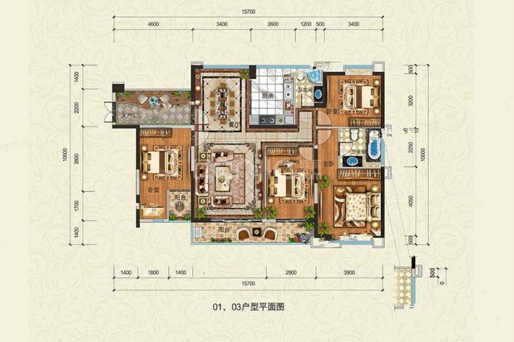 御河湾户型图(链家网)