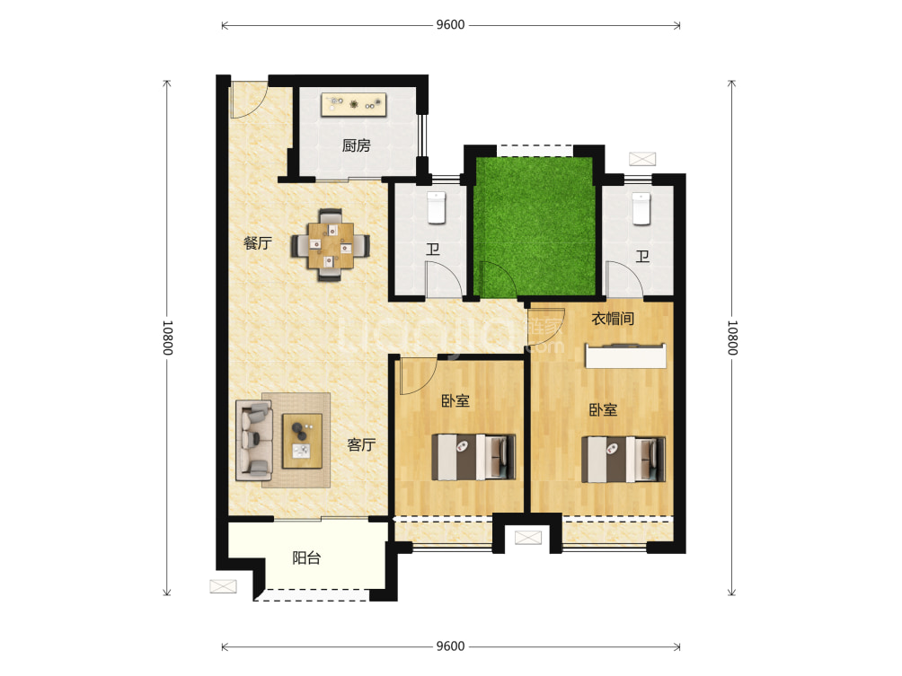 中海阅麓山户型图(链家网)