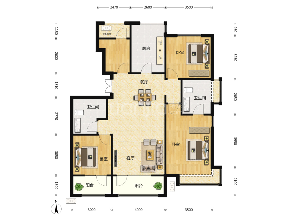富力盛悦府户型图(链家网)